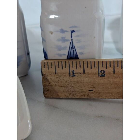 Onge Germany Antique Porcelain Condiments Spice Canister with Lids - Picture 8 of 10